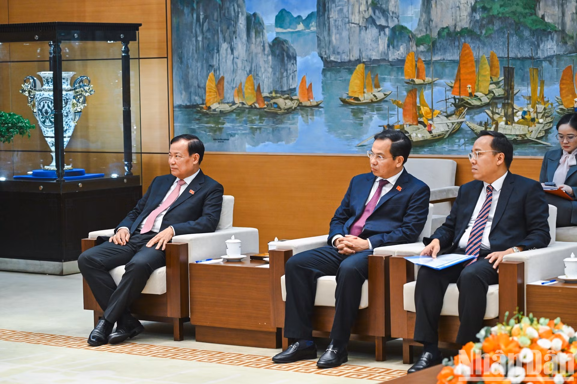 Delegados de la parte vietnamita.