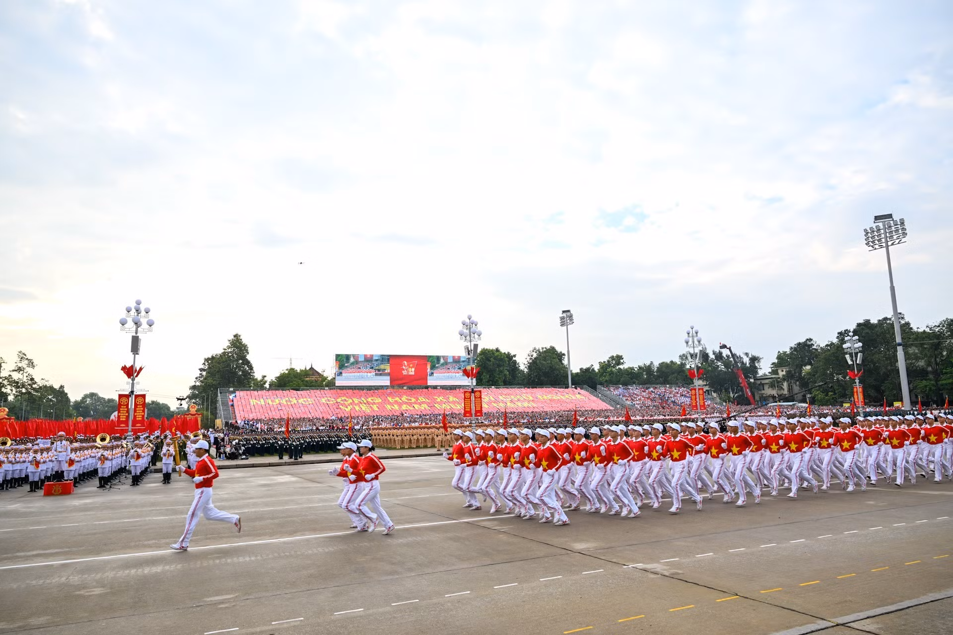 Vista del acto de encendido de antorcha.