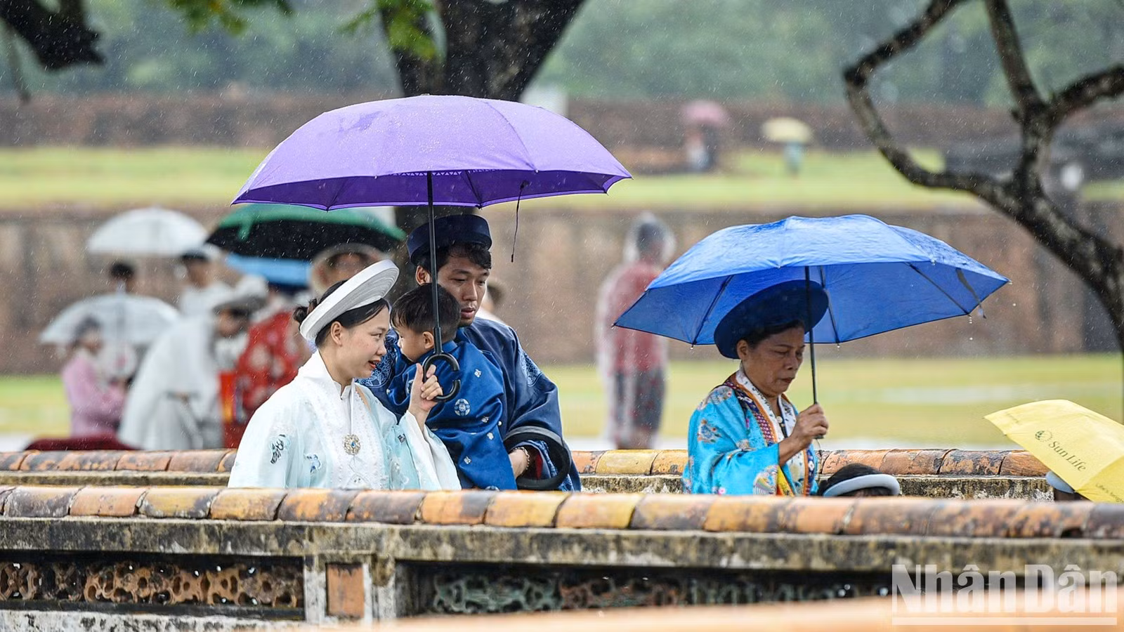 La llovizna no puede desanimar a los amantes de la historia y la cultura del Vietnam antiguo.