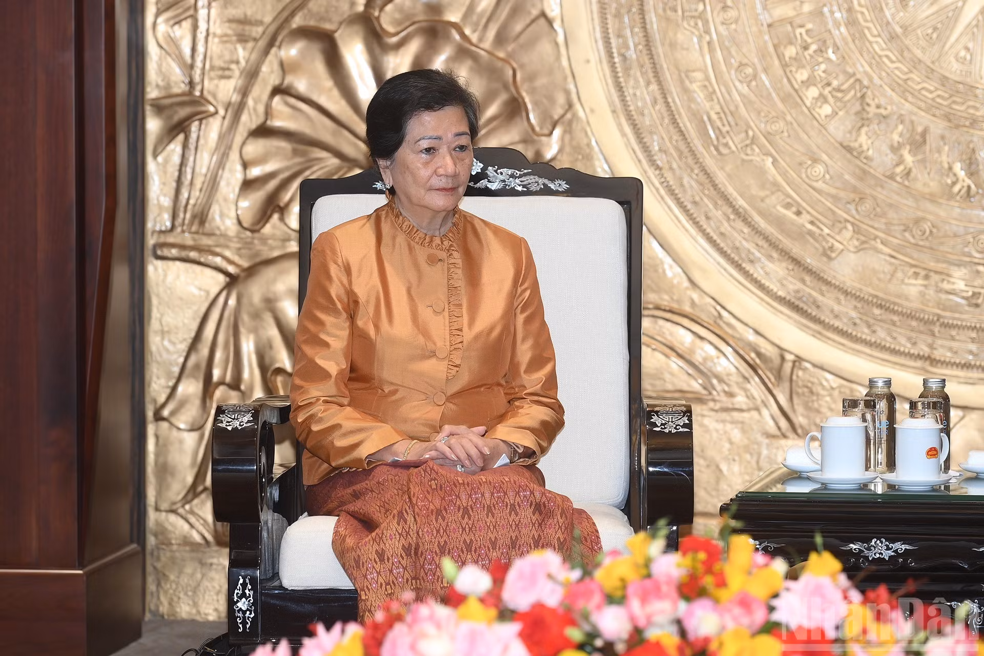 La embajadora saliente de Camboya, Chea Kimtha.