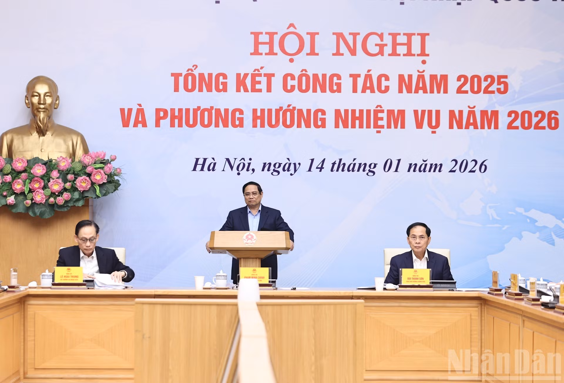 [Foto] Premier vietnamita preside conferencia de balance sobre integración internacional 