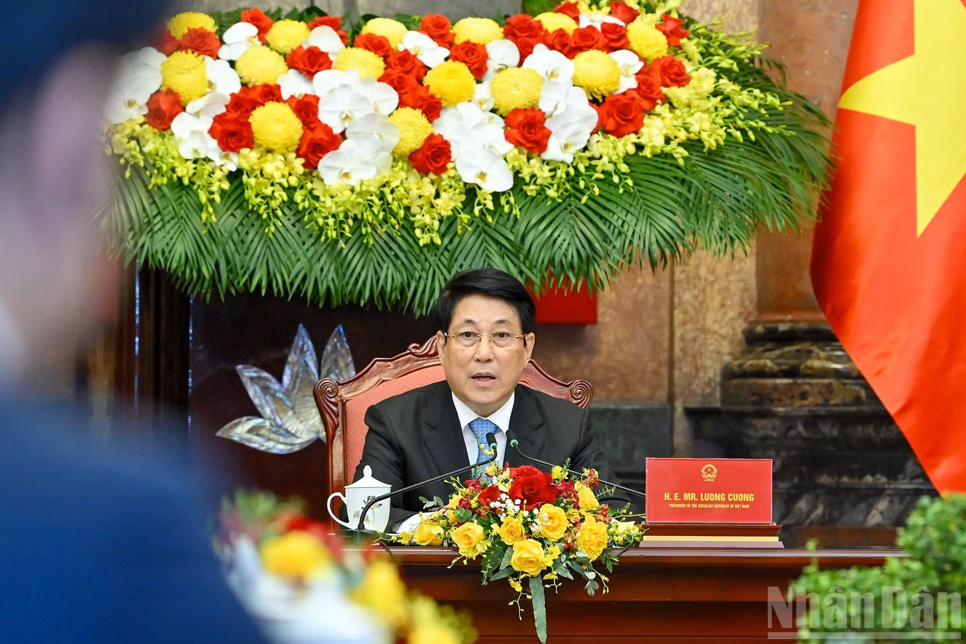 El presidente de Vietnam, Luong Cuong, tiene la palabra.