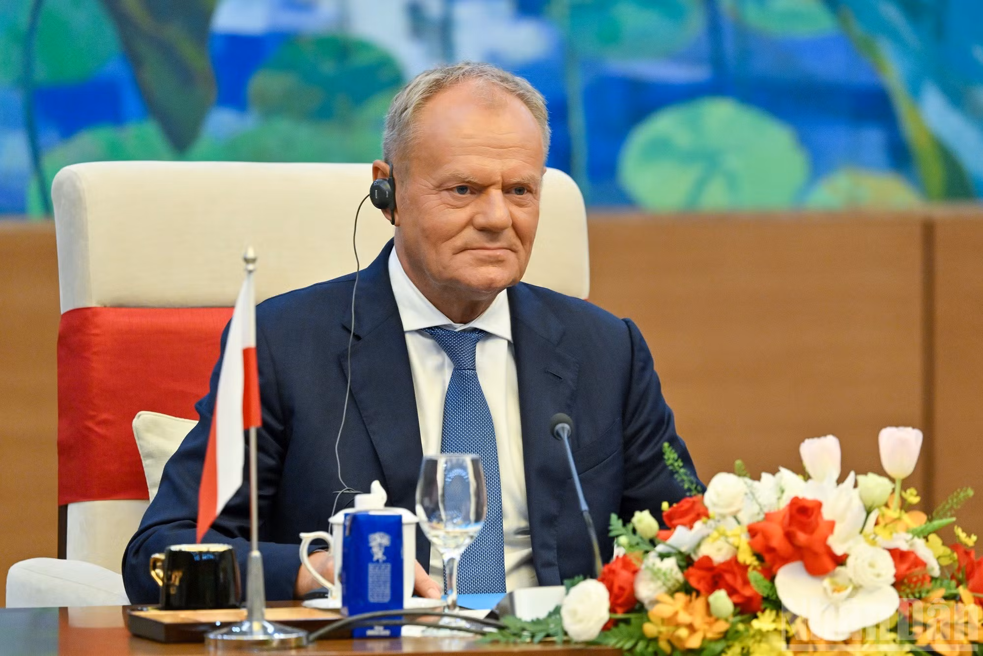 El primer ministro de Polonia, Donald Tusk, en la reunión.