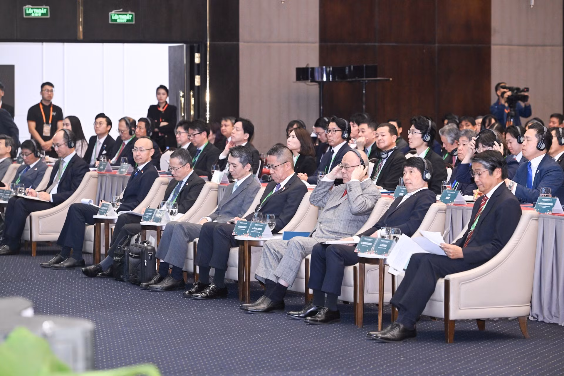 Delegados japoneses en el evento.