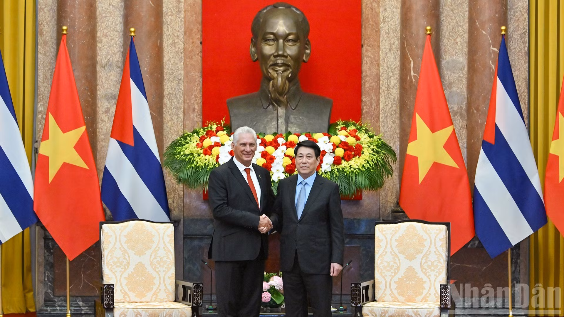 [Foto] Presidente de Vietnam se reúne con máximo dirigente de Cuba