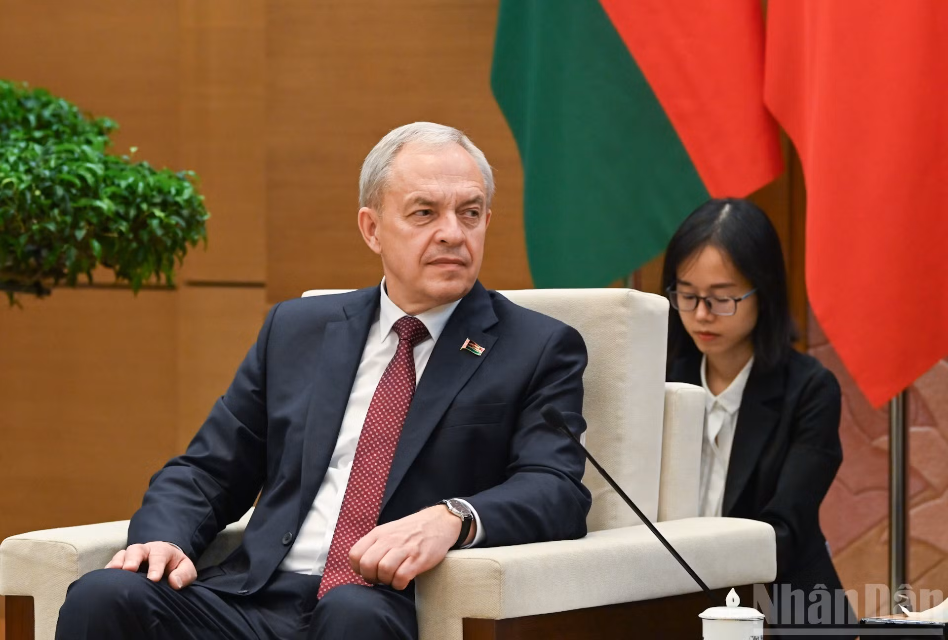 El presidente de la Cámara de Representantes de Bielorrusia, Igor Sergeyenko.