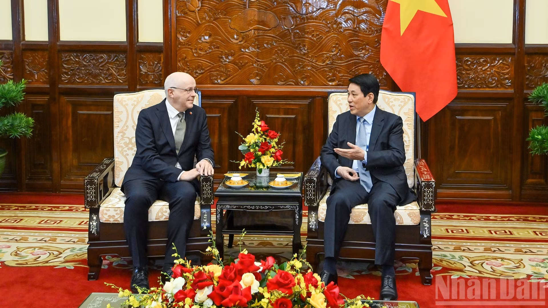 [Foto] Presidente de Vietnam recibe a embajador saliente de Finlandia
