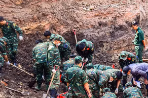 [Fotos] Aceleran búsqueda y recuperación de restos de mártires en parque Le Thi Rieng