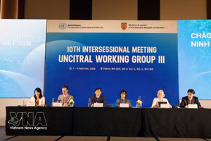 La décima reunión entre sesiones del Grupo de Trabajo III sobre la reforma del ISDS se celebra la provincia norteña de Ninh Binh, con la participación de cerca de 250 delegados. (Foto: VNA)