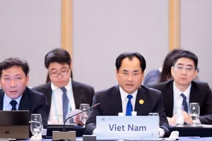 El ministro de Agricultura y Medio Ambiente de Vietnam, Trinh Viet Hung, interviene en la cita. (Foto: Embajada de Vietnam en China)