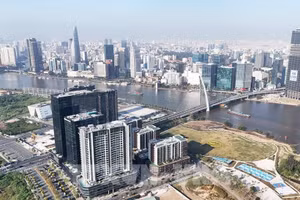 Zona central del Centro Financiero Internacional en Ciudad Ho Chi Minh. (Foto: VNA)