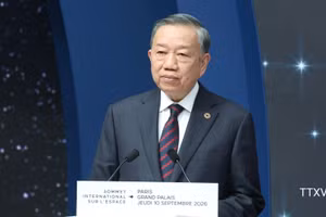 [Foto] Máximo dirigente vietnamita interviene en Cumbre Espacial
