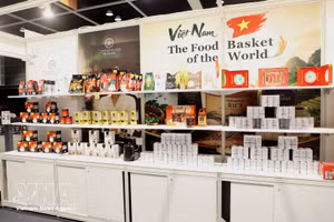 Puesto de Vietnam en la Feria y Exposición Anual de Alimentos de la Región Administrativa Especial de Hong Kong (China), celebrada en agosto de 2026. (Foto: VNA)
