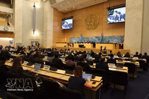 En el debate general del 63º periodo de sesiones del Consejo de Derechos Humanos de la ONU. (Foto: VNA)
