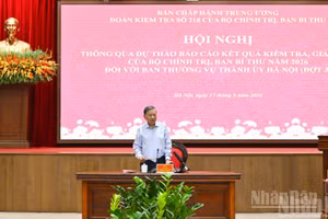 El secretario general del PCV y presidente de Vietnam, To Lam, preside la reunión para aprobar el proyecto de informe sobre los resultados de la inspección y supervisión realizadas en 2026 por el Buró Político al Buró Permanente del Comité del PCV en Hanói (tercera fase).