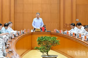 El secretario general del PCV y presidente de Vietnam, To Lam, interviene en la reunión del Buró Permanente del Comité Directivo Central para la Prevención y Lucha contra la Corrupción, el Despilfarro y los Fenómenos Negativos.