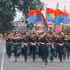 El Bloque de Oficiales representantes de las cinco fuerzas militares durante un ensayo.