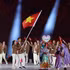 Bandera de Vietnam ondea durante ceremonia de apertura de XX Juegos Asiáticos