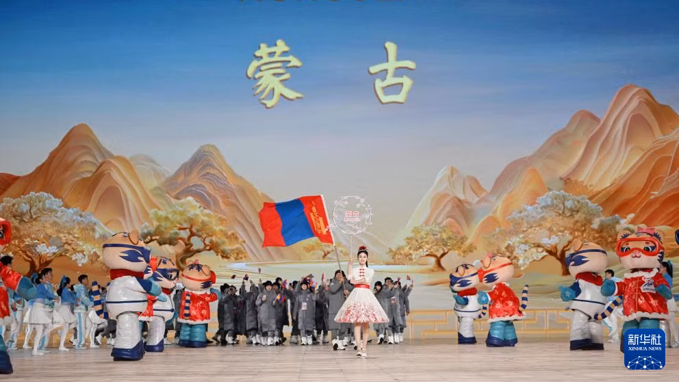 La delegación deportiva de Mongolia. La delegación deportiva de Mongolia.