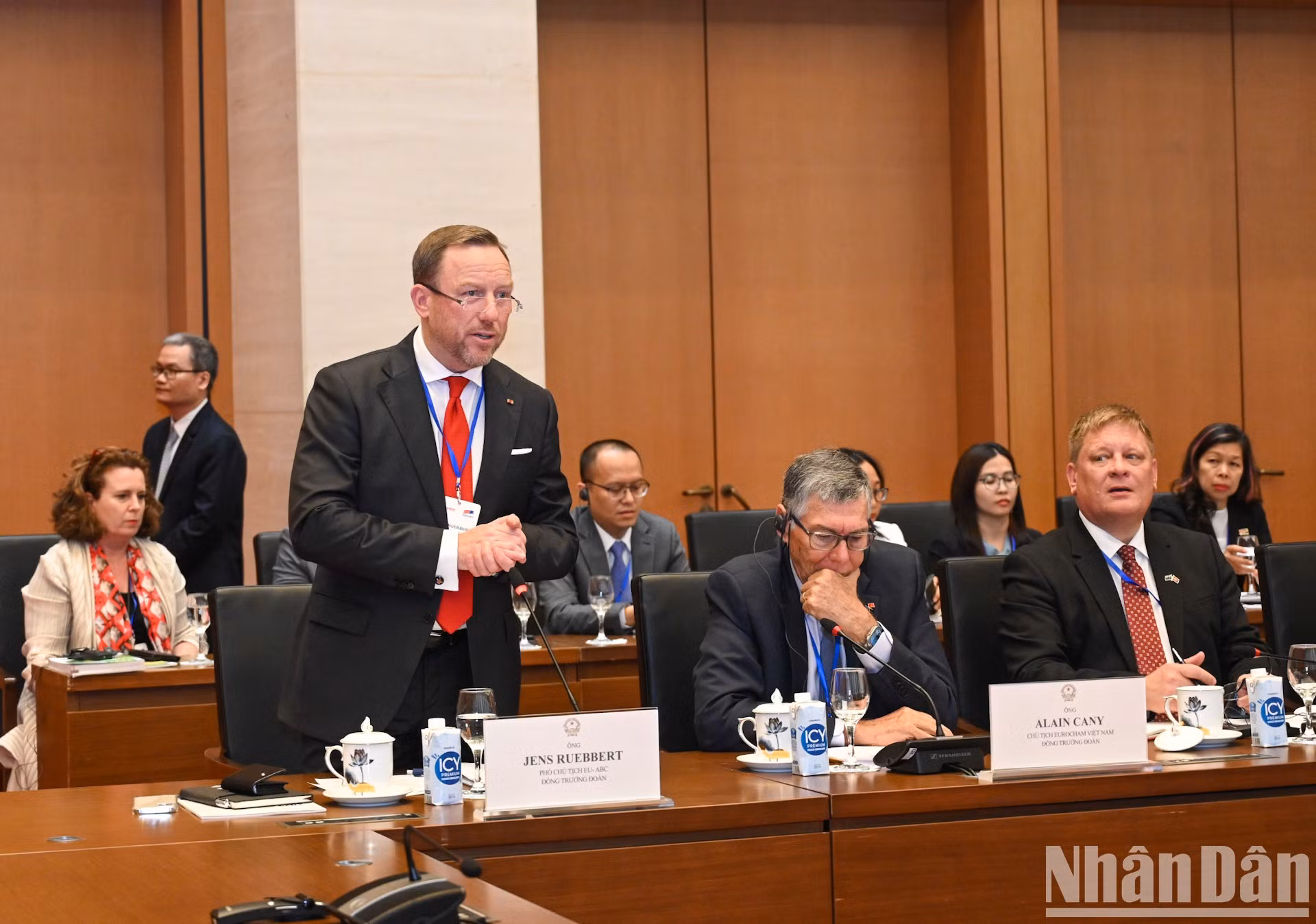 Jens Ruebbert, vicepresidente del Consejo Empresarial UE-Asean y jefe de la delegación empresarial en la reunión.