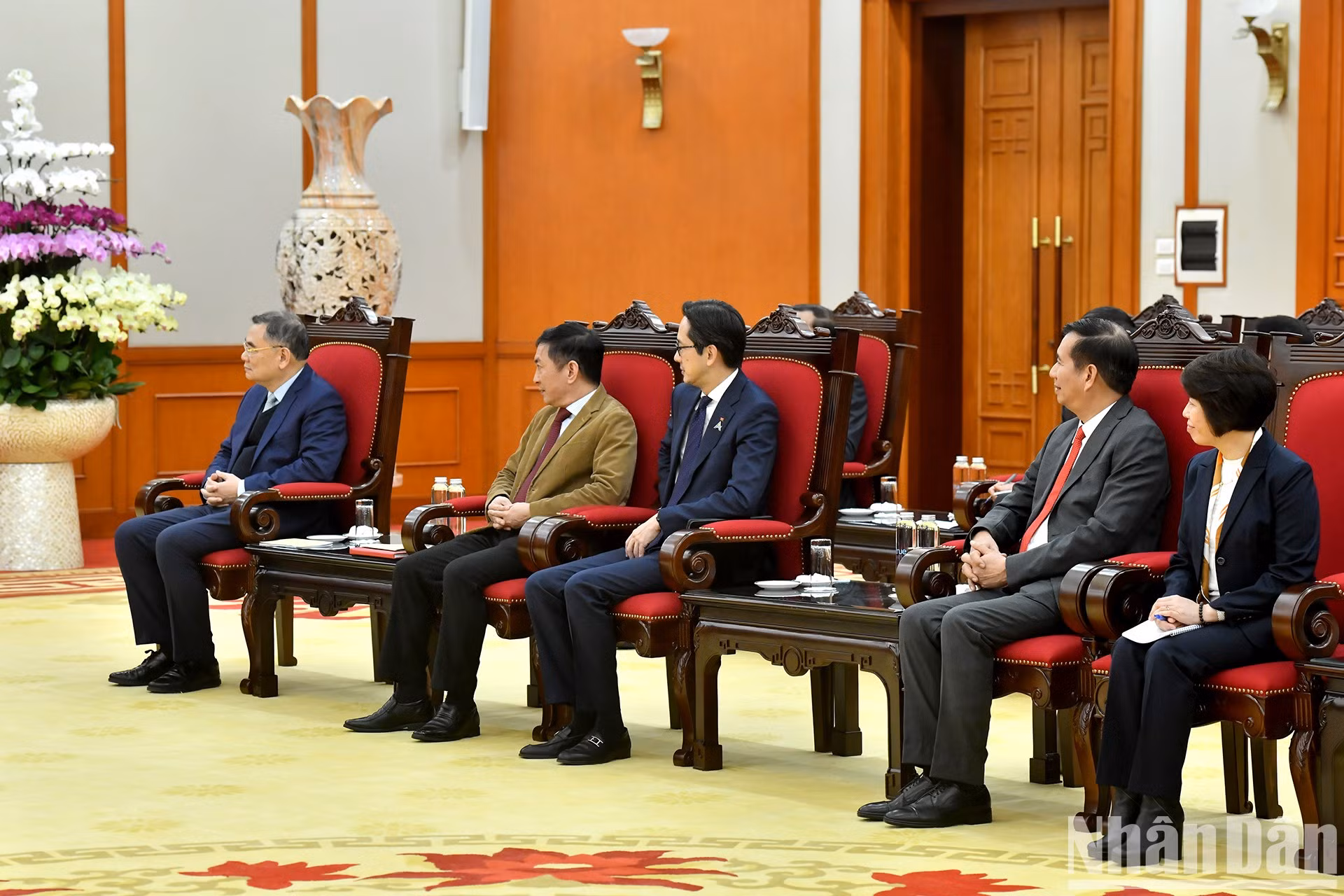 Delegados vietnamitas a la cita.