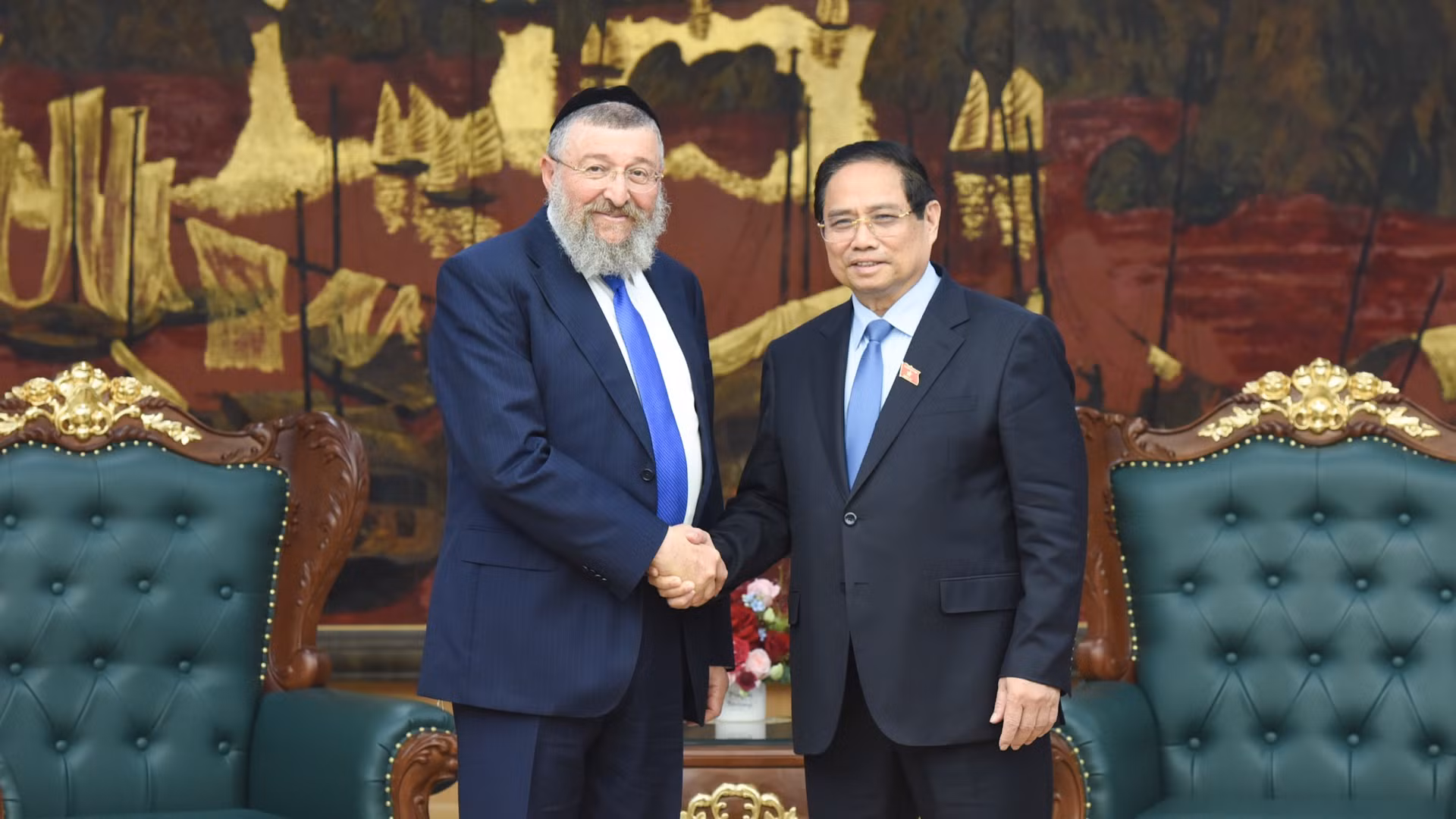 [Foto] Primer ministro Pham Minh Chinh recibe al ministro de Trabajo de Israel