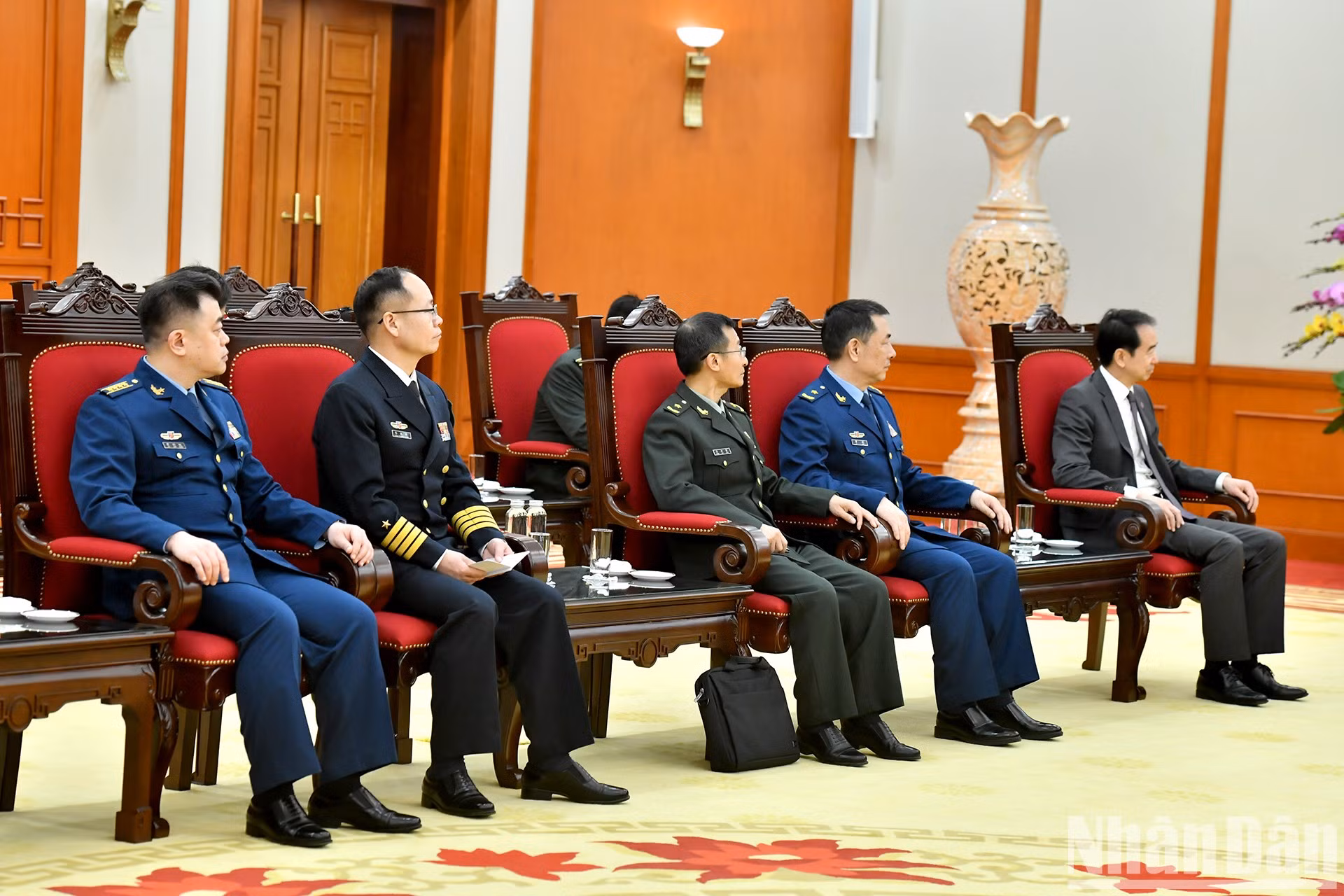 Delegados chinos a la reunión.