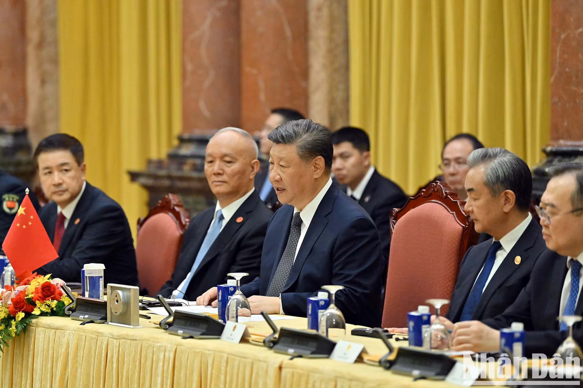 El secretario general del Partido Comunista de China y presidente de ese país, Xi Jinping, habla en la cita.