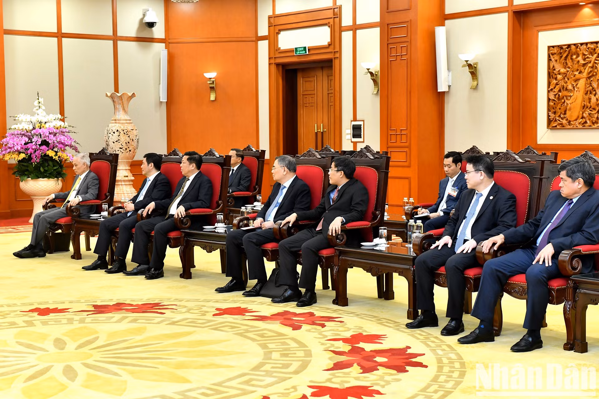 Delegados vietnamitas a la cita.