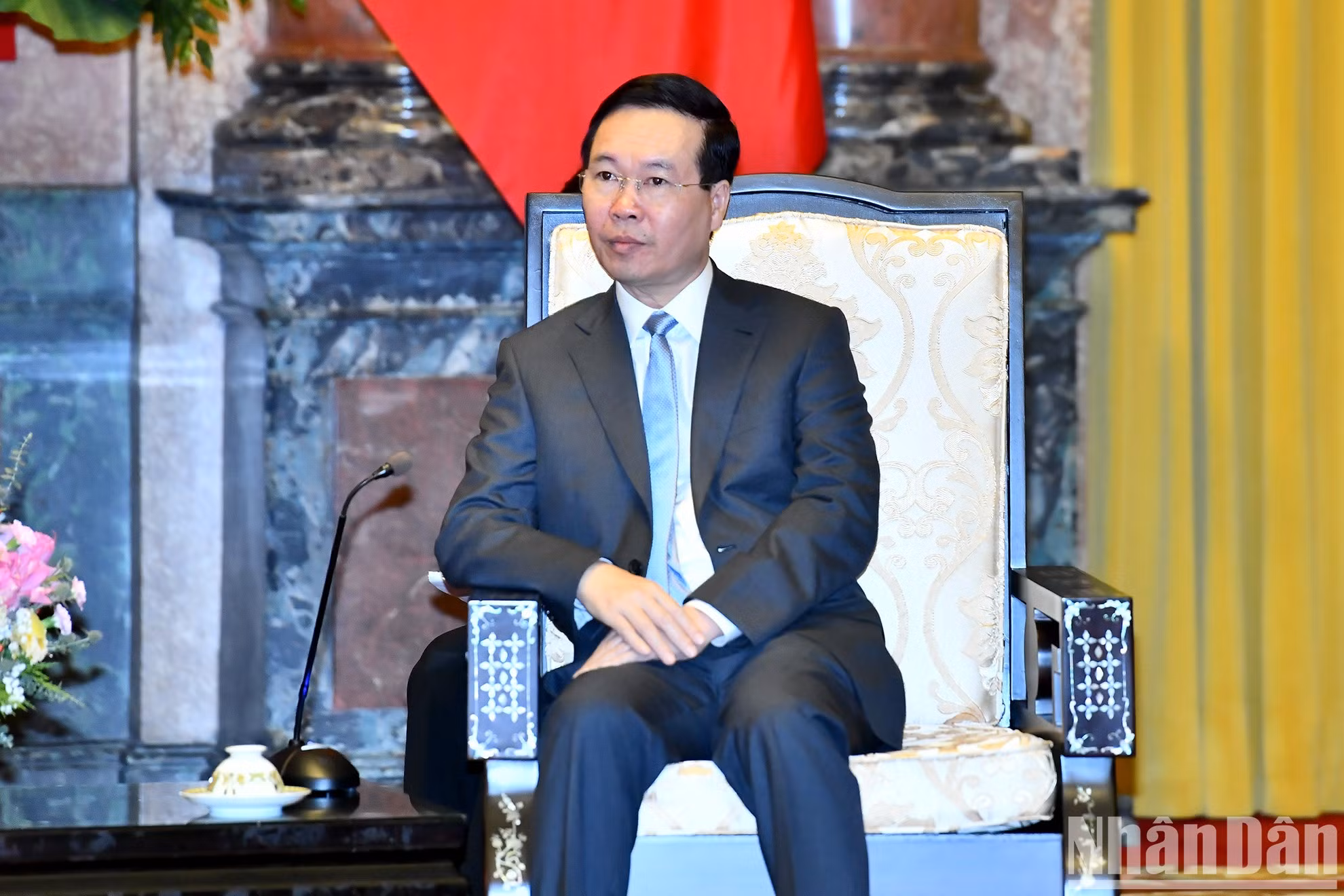 El mandatario vietnamita en el encuentro.
