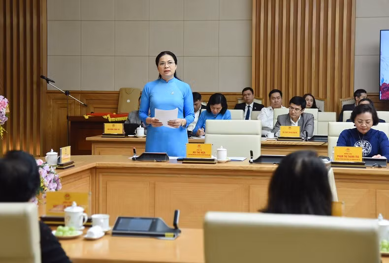 La presidenta de la Unión de Mujeres de Vietnam, Ha Thi Nga.