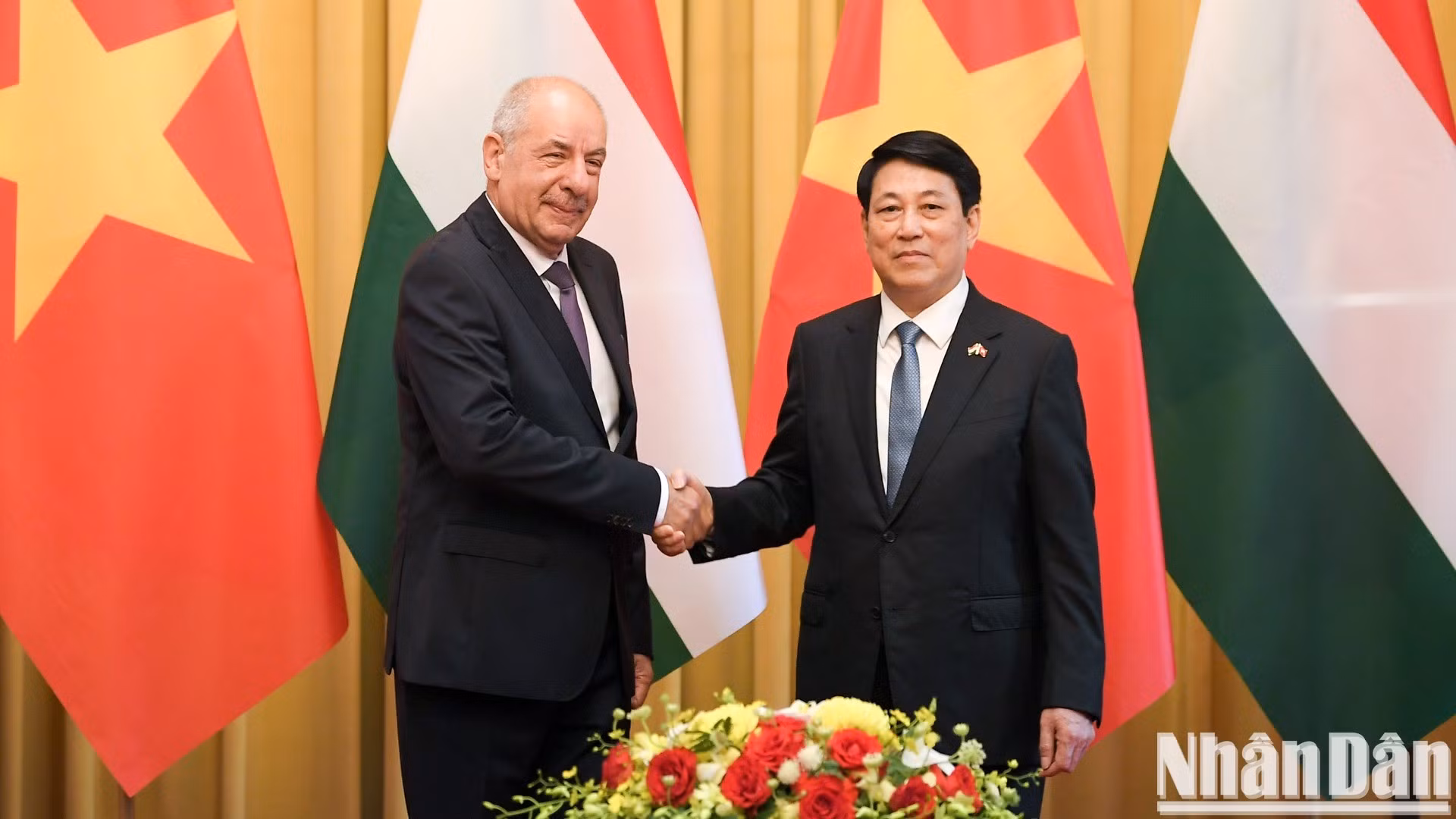 [Foto] Presidente de Vietnam sostiene conversaciones con su par húngaro