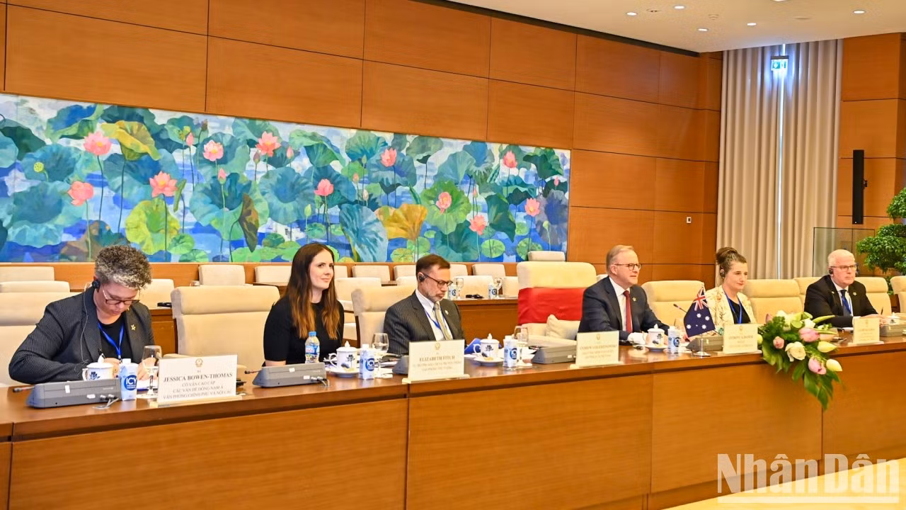 Miembros de la delegación de Australia.