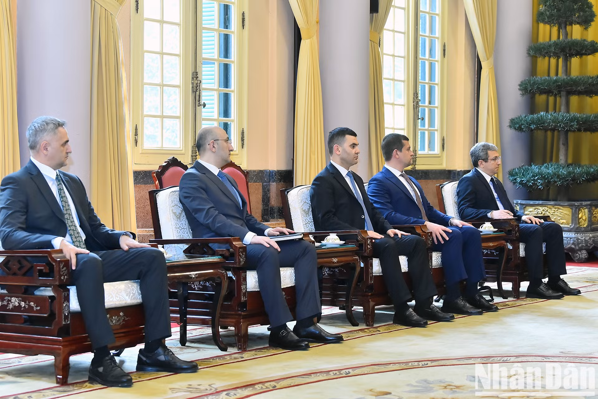 Miembros de la delegación de la Fiscalía General de Azerbaiyán.