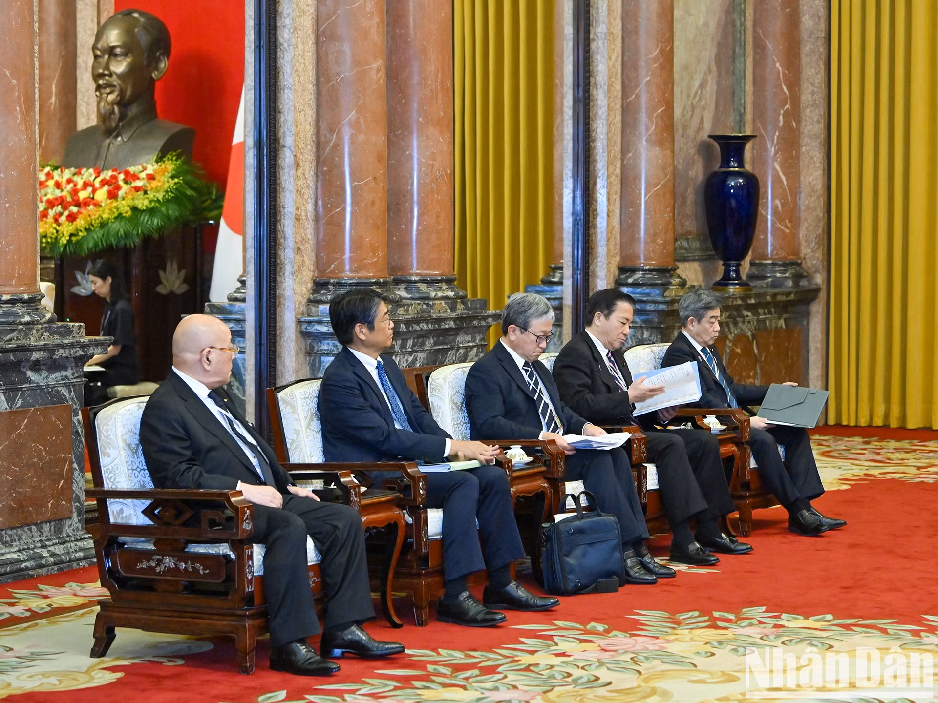 La delegación japonesa en el evento.