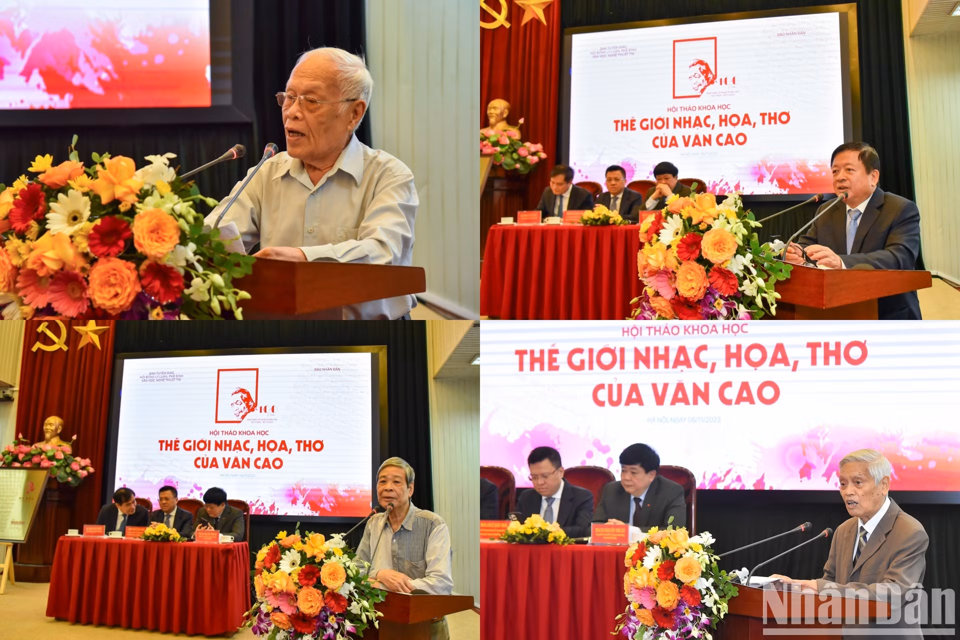 Los delegados exponen sus ponencias sobre la obra de Van Cao.