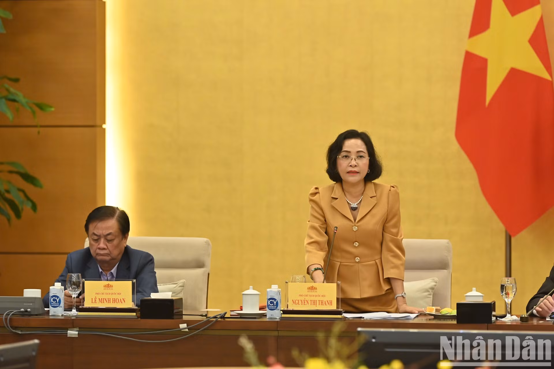 La vicepresidenta de la Asamblea Nacional Nguyen Thi Thanh en la cita.