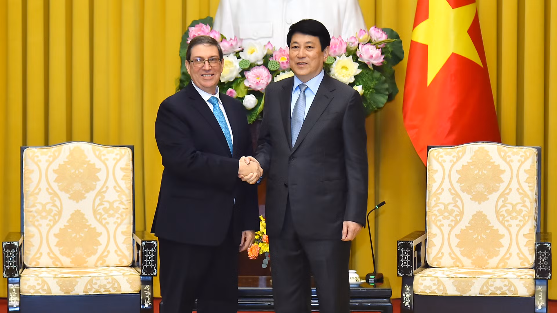 [Foto] Presidente vietnamita recibe al canciller de Cuba
