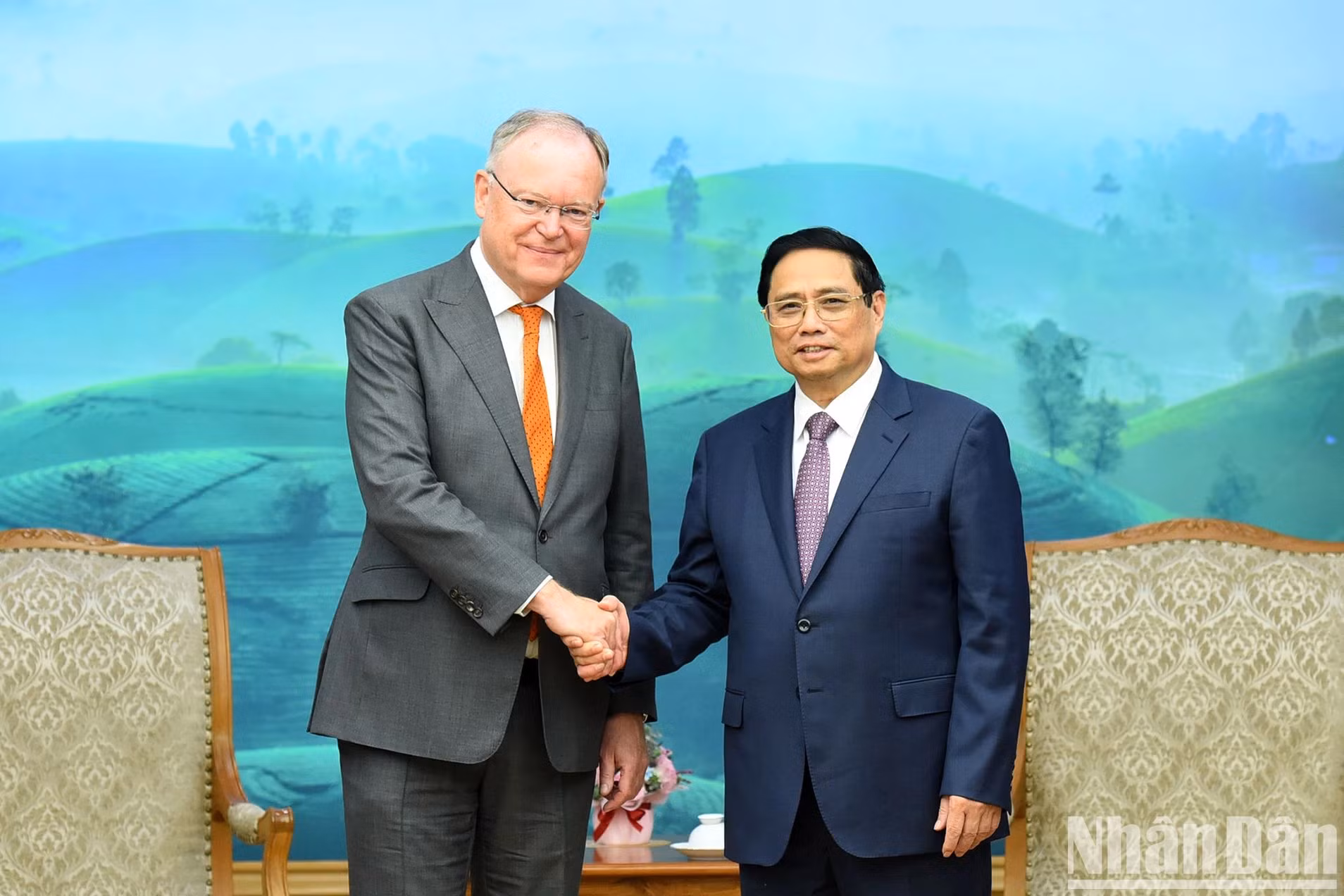 [Foto] Primer ministro de Vietnam recibe al ministro-presidente del Estado alemán de Baja Sajonia