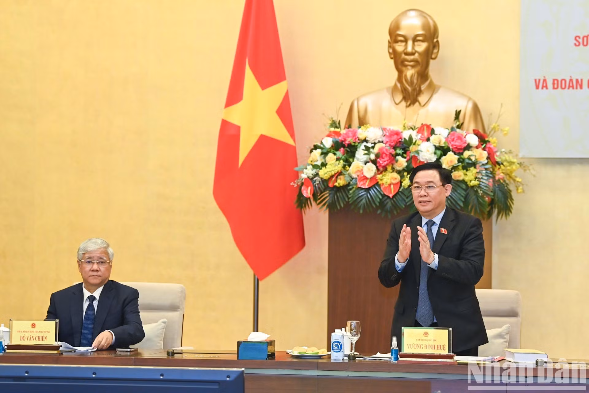 [Foto] Revisan la cooperación entre organizaciones del Parlamento y del Frente de la Patria de Vietnam