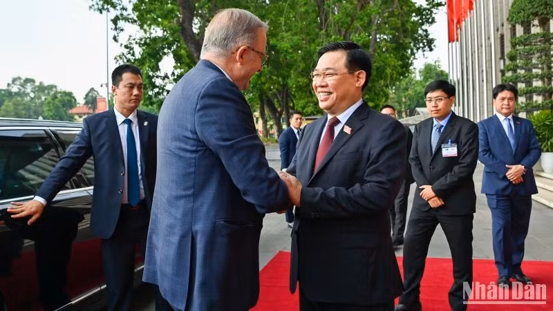 [Foto] Presidente de la Asamblea Nacional de Vietnam recibe al premier de Australia