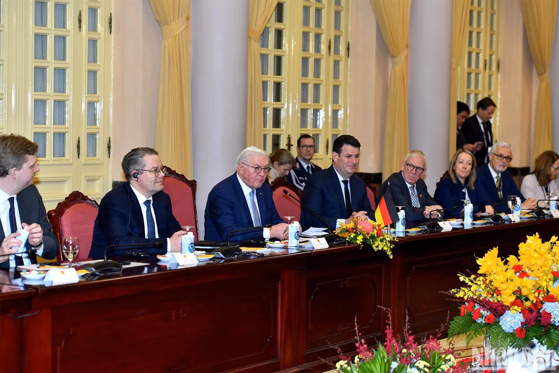 La delegación alemana. La delegación alemana.