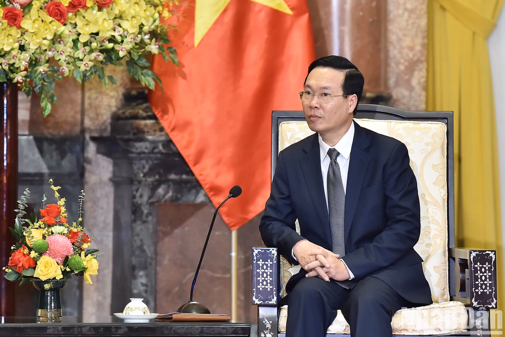 El presidente vietnamita en el encuentro. El presidente vietnamita en el encuentro.