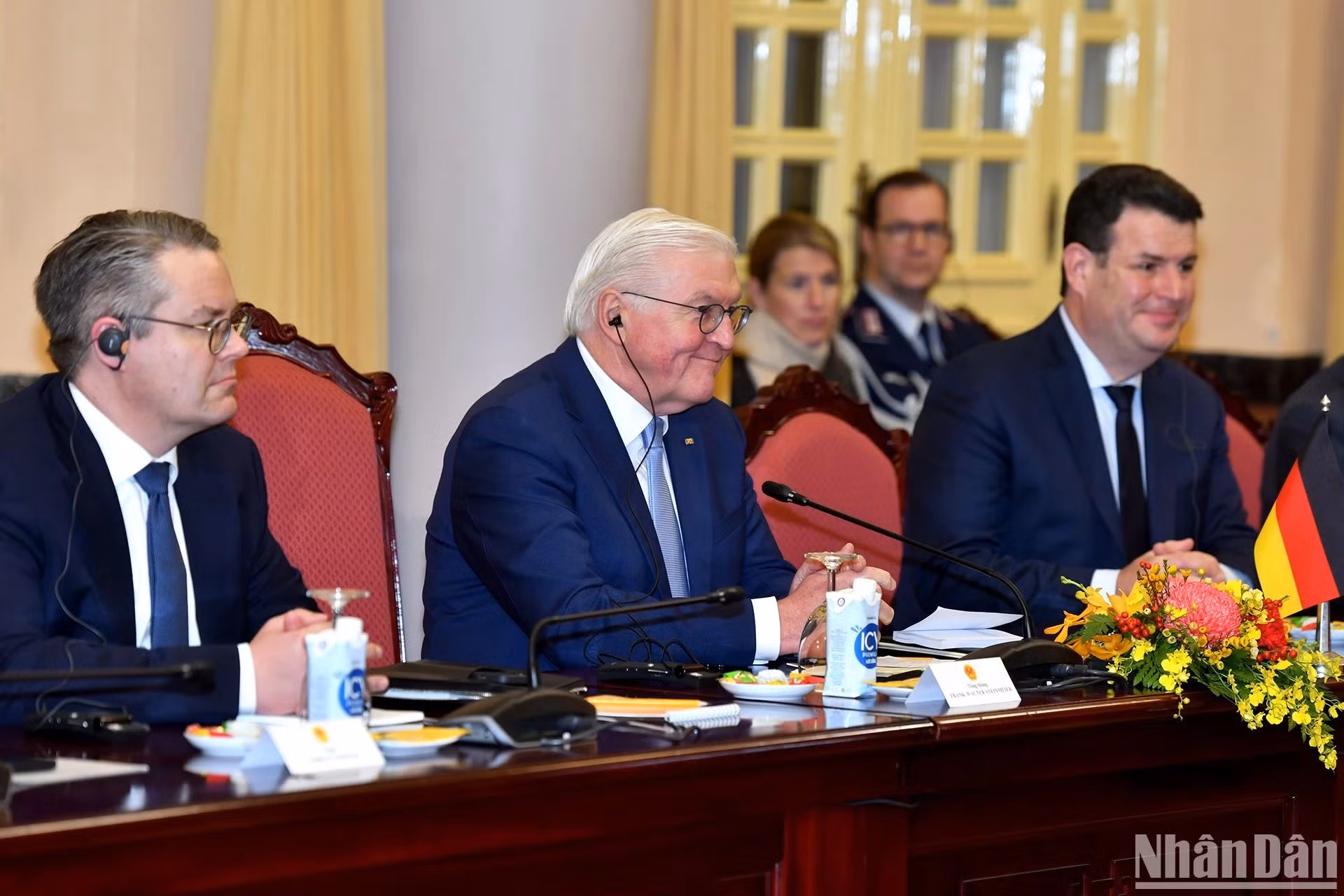 El presidente de Alemania, Frank-Walter Steinmeier, habla en el evento. El presidente de Alemania, Frank-Walter Steinmeier, habla en el evento.