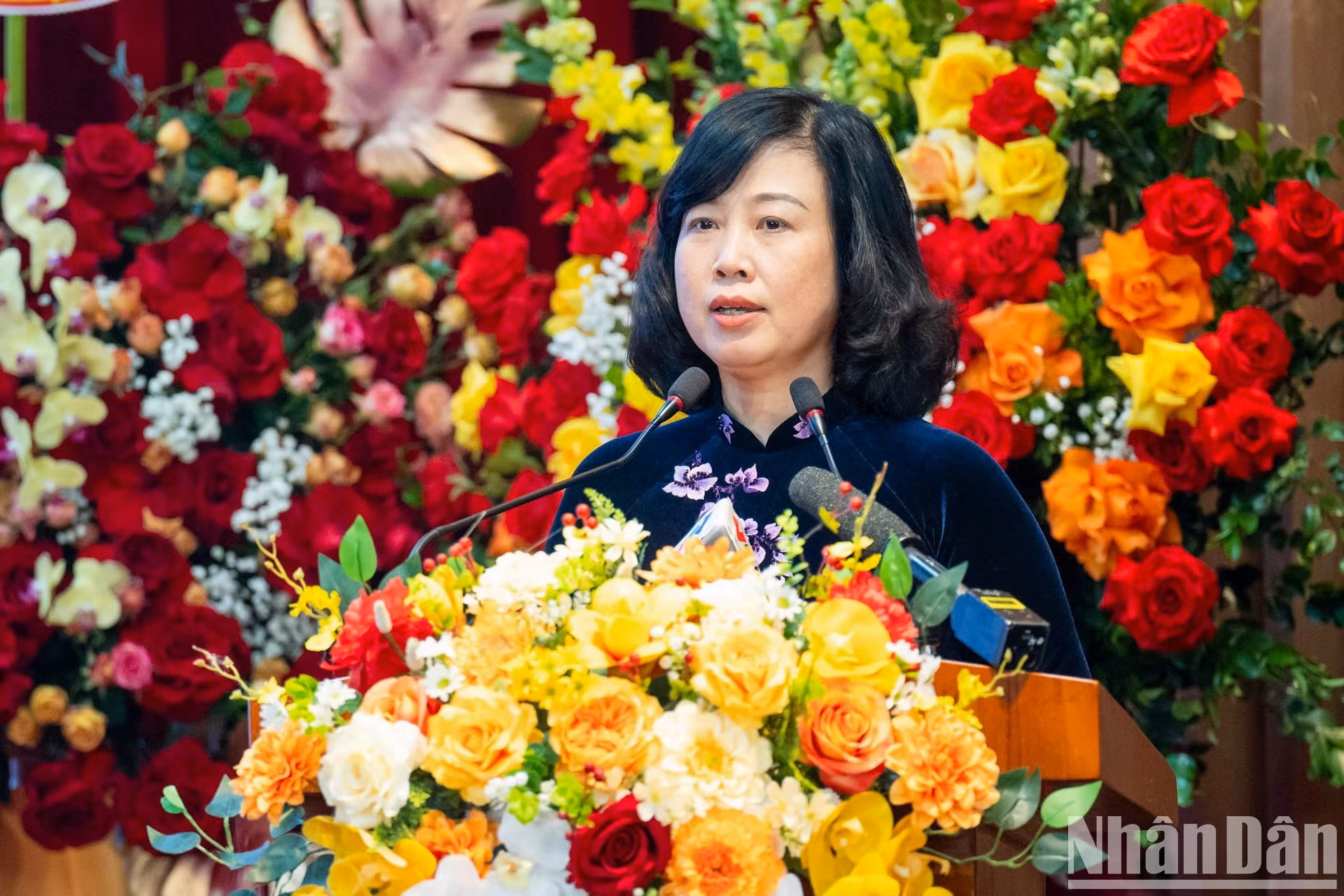 La ministra de Salud Pública, Dao Hong Lan, interviene en el acto. La ministra de Salud Pública, Dao Hong Lan, interviene en el acto.