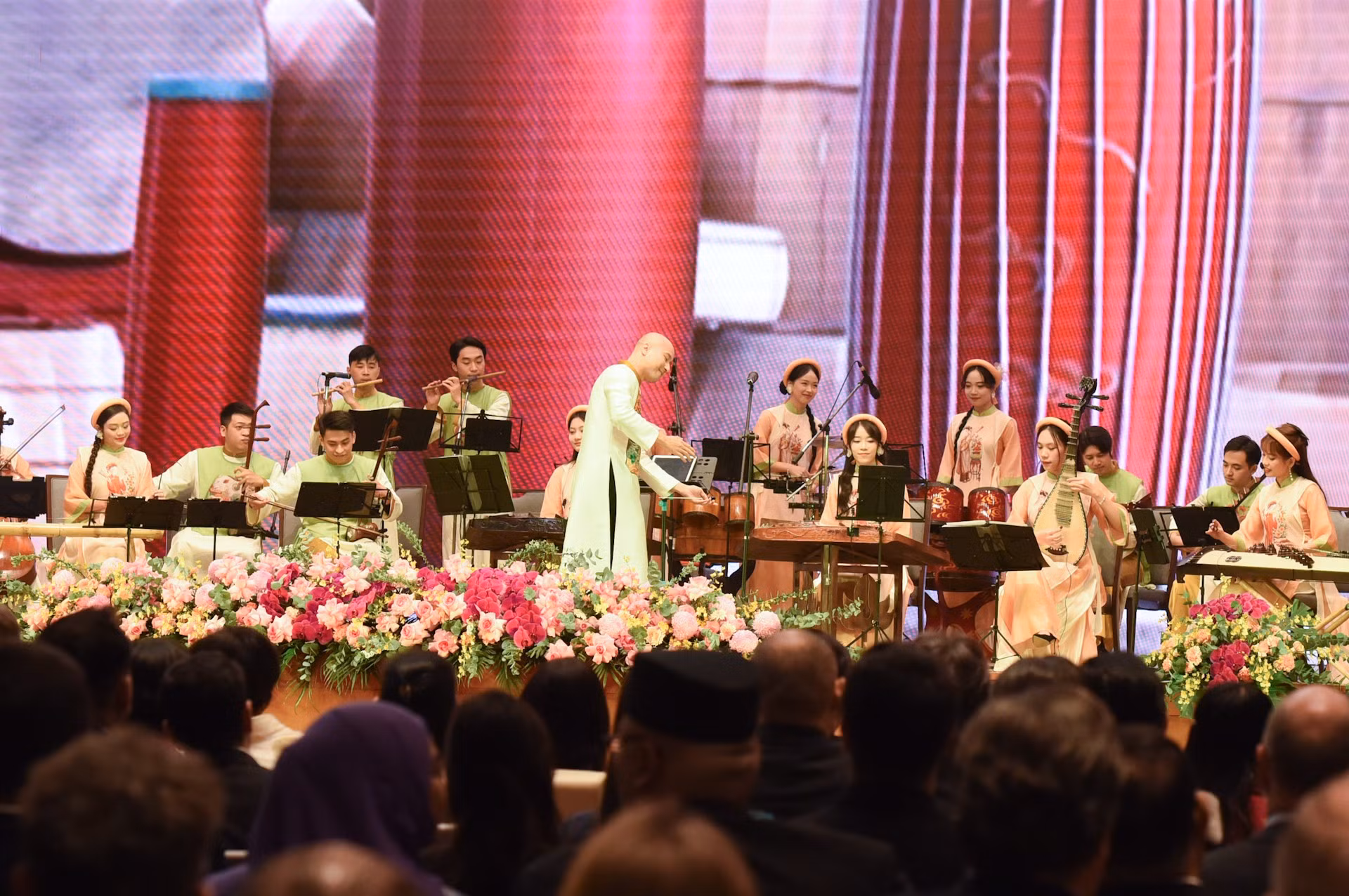 Una actuación sobre cultura tradicional de Vietnam.