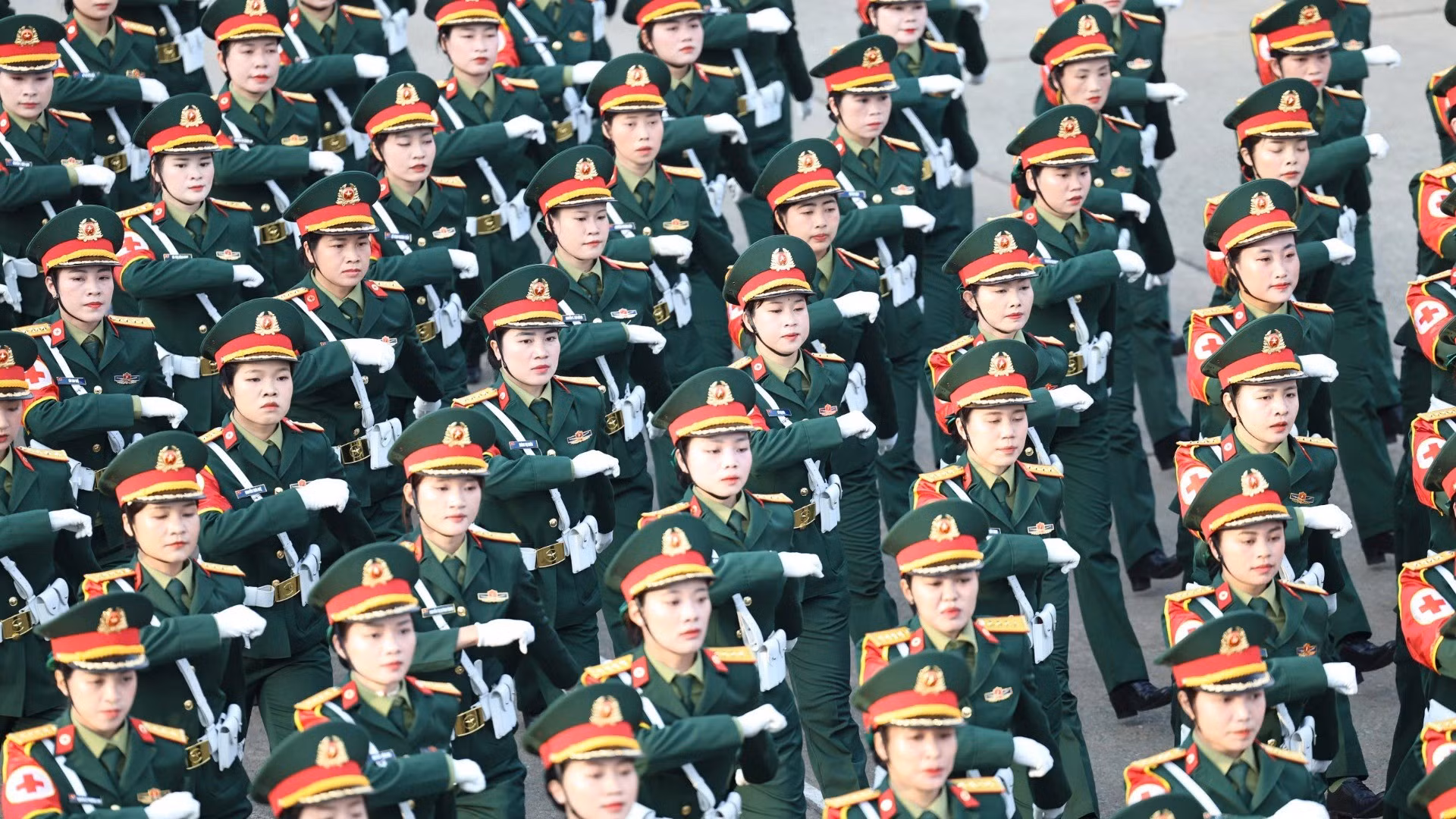 Bloque de médicas militares.