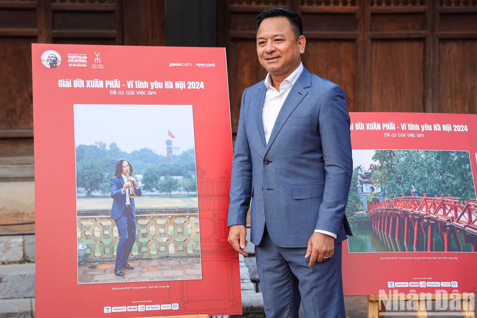 El presidente de IB Group Vietnam, Nguyen Thuy Duong, socio del periódico Nhan Dan en el mencionado proyecto.