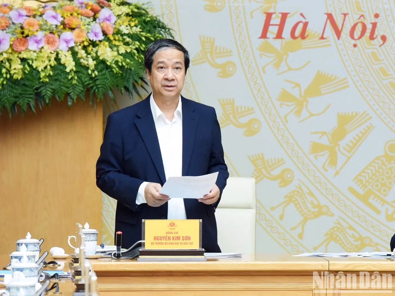 El ministro de Educación y Formación, Nguyen Kim Son.