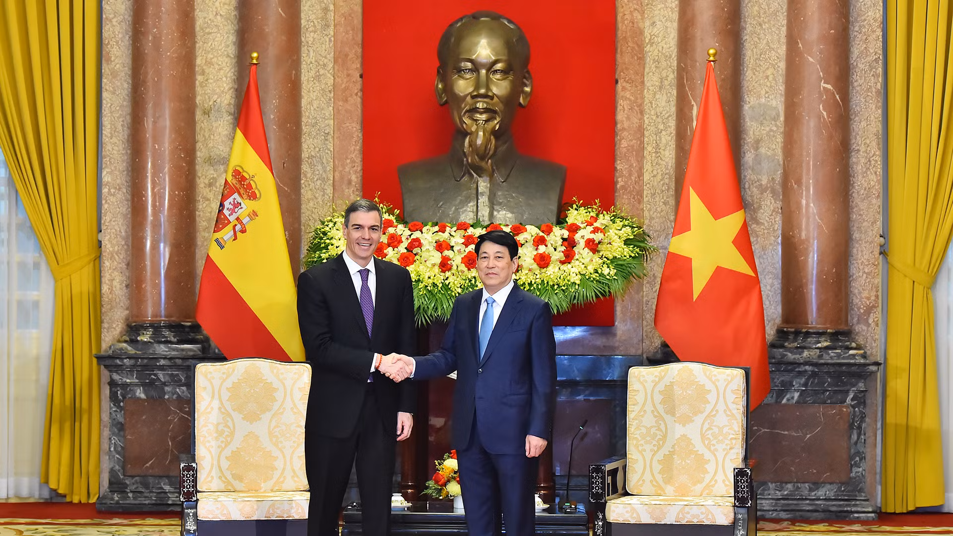 [Foto] Presidente vietnamita se reúne con jefe de Gobierno español